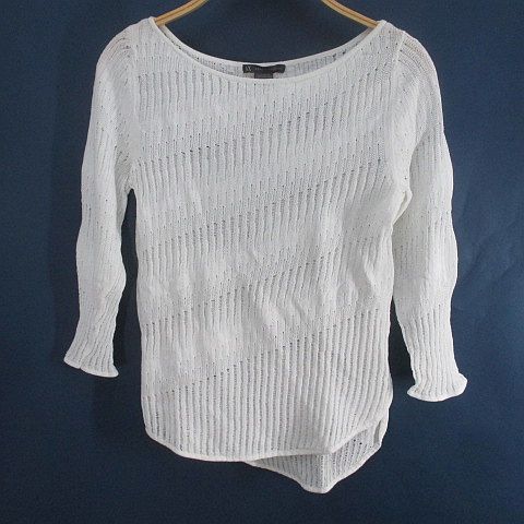追加 アルマーニエクスチェンジ 切り替えデザイン ニット S 白系 ARMANI