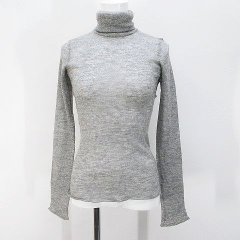 シャネル CHANEL P29396V19010 長袖 タートルネック ニット 38 灰系 