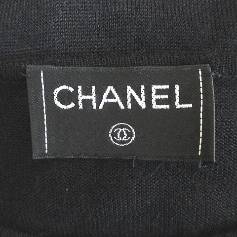 CHANEL ノースリーブセーター 40 シャネル CHANEL ノースリーブ ニット セーター カットソー 絹 シルク