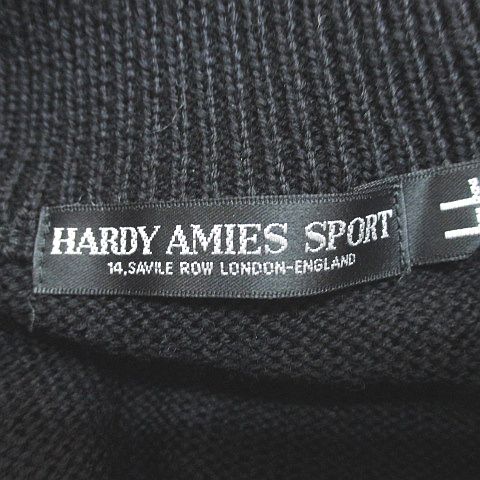 HARDY AMIES SPORT刺繍入りブラックポロシャツ黒 LL HARDY AMIES SPORT刺繍入りブラックポロシャツ黒 LL シャツ