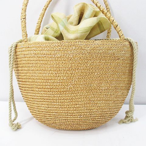 FOXEYかごバッグ FOXEY カゴバッグ ブラウン ベージュ 中型 FOXEY カゴ