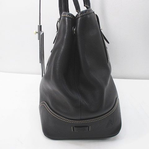 コーチ COACH トートバッグ ブラック 黒系 レザー 7556 077