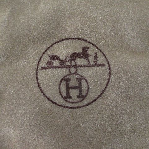 エルメス HERMES 保存袋 収納袋 3枚セット ベージュ系 巾着 ロゴ 小物