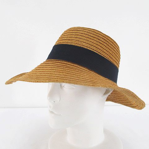 エルメス HERMES 帽子 ハット ストローハット 麦わら帽子 58 茶系 