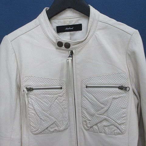 デュラスアンビエント ベージュ レザージャケット（duras ambient  