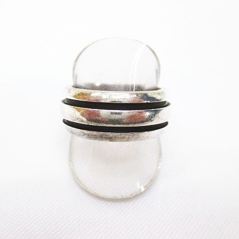 ティファニー TIFFANY & CO. 925 SILVER ダブルラインリング 18号 指輪