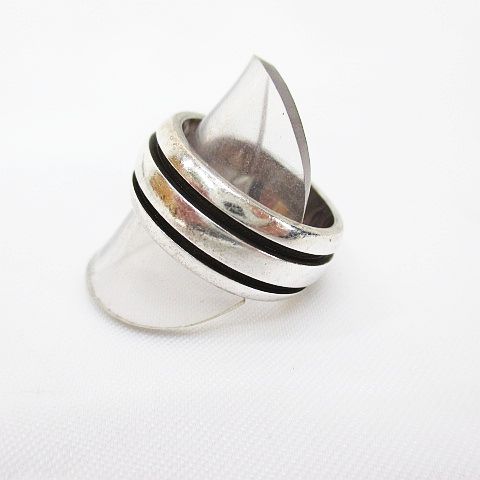 ティファニー TIFFANY & CO. 925 SILVER ダブルラインリング 18号 指輪