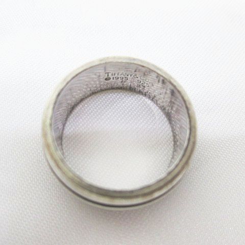 ティファニー TIFFANY & CO. 925 SILVER ダブルラインリング 18号 指輪