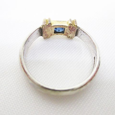 ティファニー TIFFANY & CO. 925 SILVER K18 サファイアコンビリング