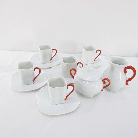 リチャードジノリ RICHARD GINORI 7点セット デミタスカップ スクエア 