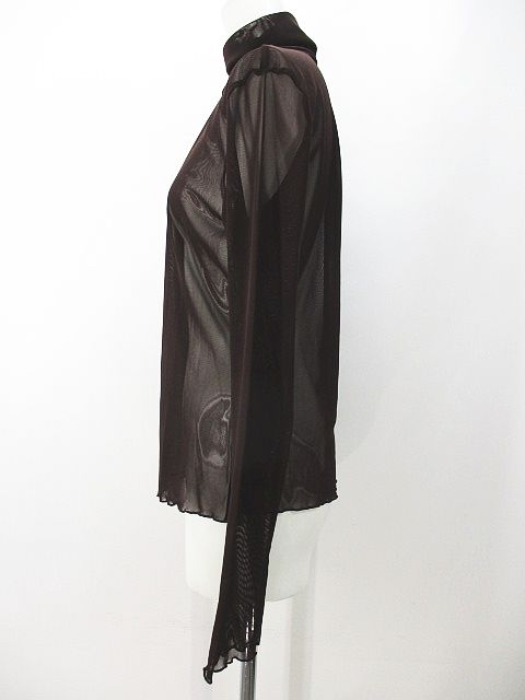エイココンドウ EIKO KONDO 長袖 シースルー カットソー 42 茶系 エイココンドウ EIKO KONDO 長袖 シースルー カットソー 42 茶系
