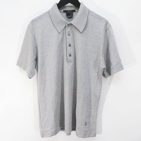 GUCCI ポロシャツ　M グッチ GUCCI 146679 Z2345 半袖 ポロシャツ M 灰系 グレー 毛