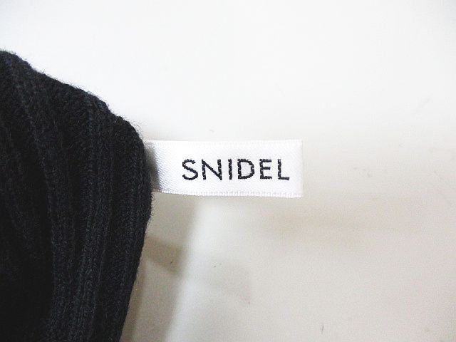 スナイデル snidel 長袖 ニット ワンピース ロング丈 F 黒系