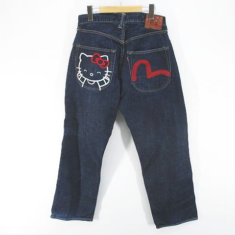 エヴィス EVISU ハローキティ キティちゃん デニムパンツ ジーンズ