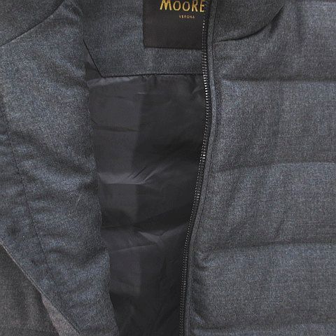 ムーレー MOORER OLIVER-L ダウンベスト 44 灰系 グレー ダブルジップ 