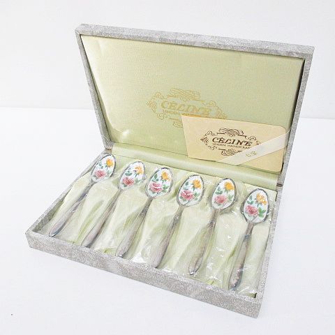 CELINE LINDEN HANDICRAFT セリーヌ リンデン 七宝焼 6本セット ティー