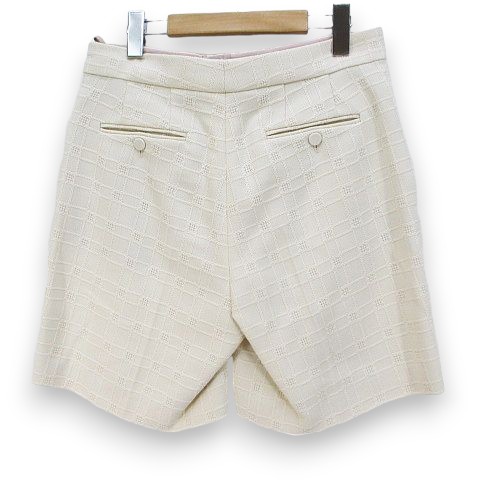 正規新品 GUCCI グッチ シェリー ショートパンツ ハーフパンツ グッチ GUCCI 631499 ショートパンツ 42 白系 アイボリー ジップフライ