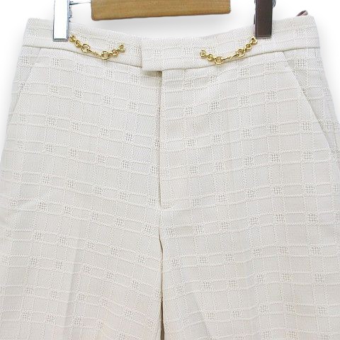 グッチ GUCCI 631499 ショートパンツ 42 白系 アイボリー ジップフライ