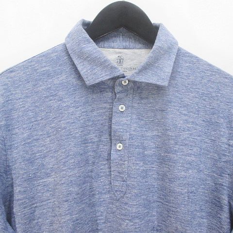 ブルネロクチネリ BRUNELLO CUCINELLI 半袖 ポロシャツ L 青系 ブルー  