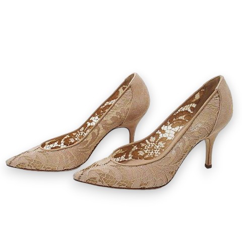 マノロブラニク MANOLO BLAHNIK KIETTALA 90 101068 NUDO LACE 