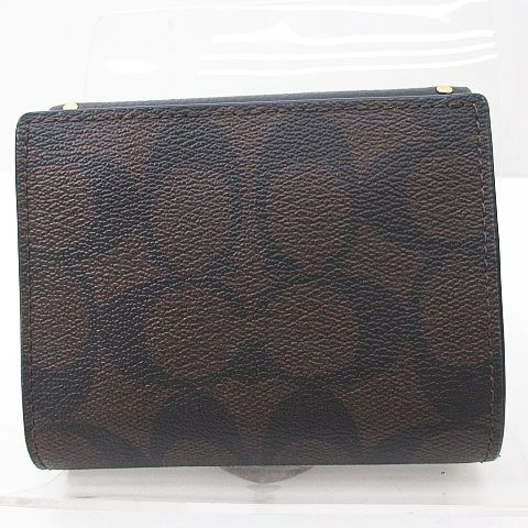 新品　COACH　コーチ　ゴールドスター　二つ折り財布 コーチ COACH 2つ折り財布 スタッズ ゴールド金具 ブラウン 茶系