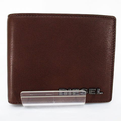 ディーゼル DIESEL レザー 二つ折り財布 ブラウン 茶 小銭入れ 札入れ 