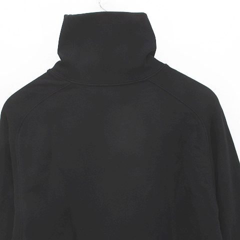 ユニクロ UNIQLO U 長袖 ハイネック トレーナー L 黒系 ブラック 無地