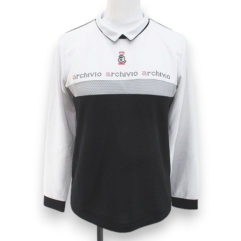 アルチビオ archivio ゴルフウェア 長袖 カットソー シャツ 38 黒系  
