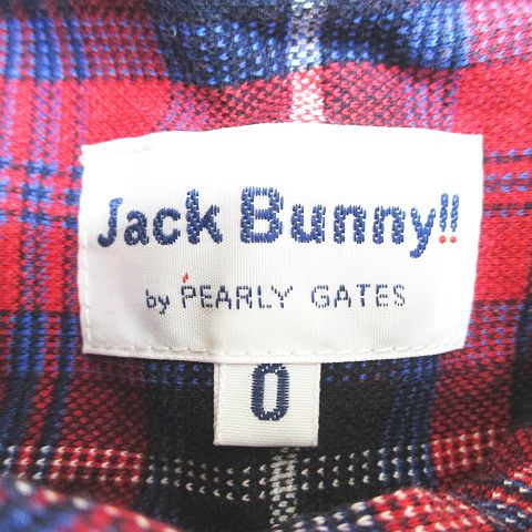 G1940*パーリーゲイツ☆ジャックバニー☆チェック柄☆ゴルフパンツ☆紺赤☆1 パーリーゲイツ PEARLY GATES ジャックバニー Jack Bunny