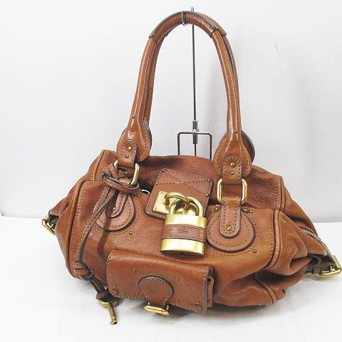 美品　Chloe クロエ　パディントン　ハンドバッグ　レザー キャメル Chloe - 本物 クロエ Chloe パディントン ハンドバッグ レザー