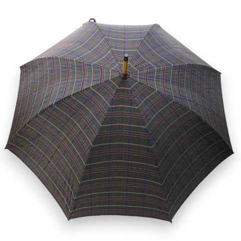 ダンヒル dunhill 長傘 雨傘 ダークグリーン系 8骨組 手開き レイン 