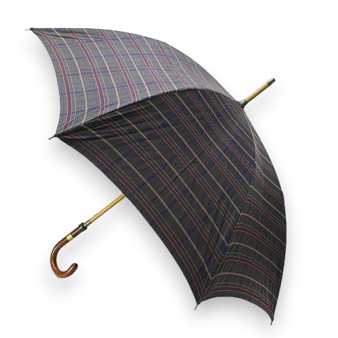 ダンヒル dunhill 長傘 雨傘 ダークグリーン系 8骨組 手開き レイン 