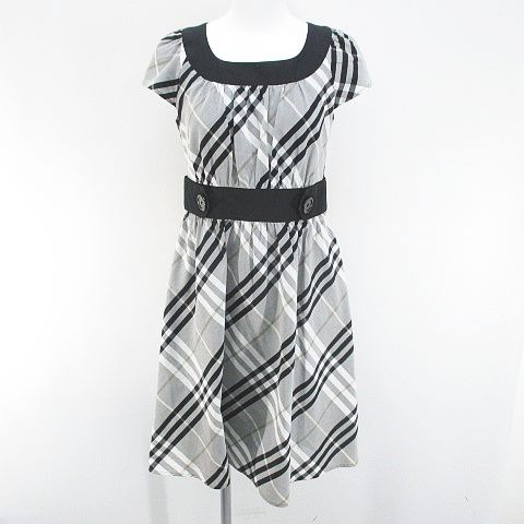 バーバリーブルーレーベル　Burberry　ワンピース　フレア　チェック　ひざ丈 BURBERRY BLUE LABEL(バーバリーブルーレーベル) バーバリー
