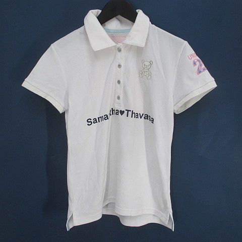 サマンサタバサ・Samantha・ゴルフウェアトップス・ジャージ サマンサタバサ Samantha Thavasa ゴルフウェア 半袖 ポロシャツ M