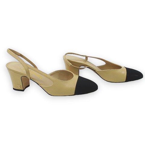 シャネル CHANEL REV G31318 Y500006 スリングバック シューズ ゴート