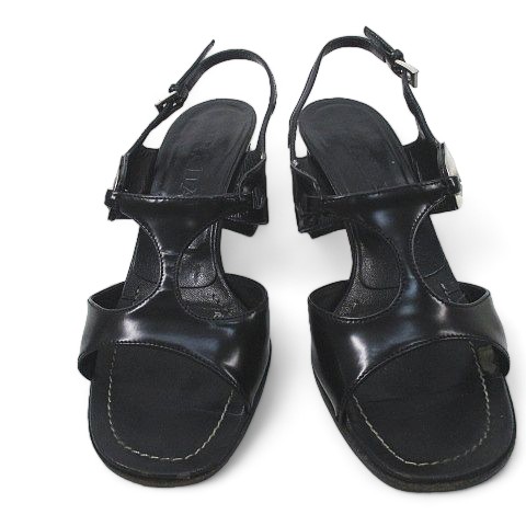 プラダ PRADA サンダル バックストラップ シルバー金具 36