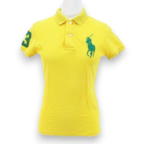 ラルフローレン RALPH LAUREN 半袖 ポロシャツ M 黄 イエロー系 ビッグ 