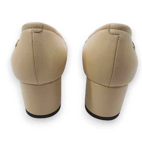 シャネル パンプス パール スクエアトゥ バイカラー