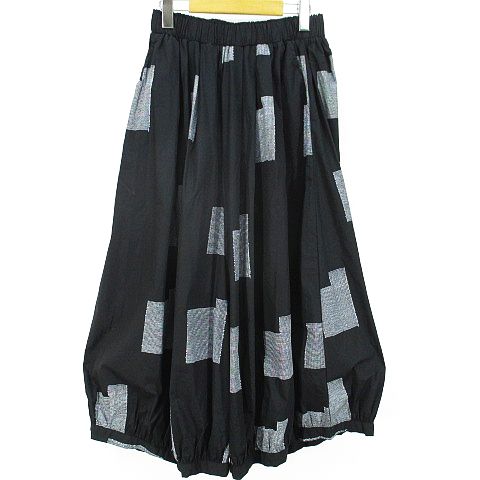 4karo1 カーロ ロング丈 ワイドパンツ ブラック 黒 バルーンパンツ 2P