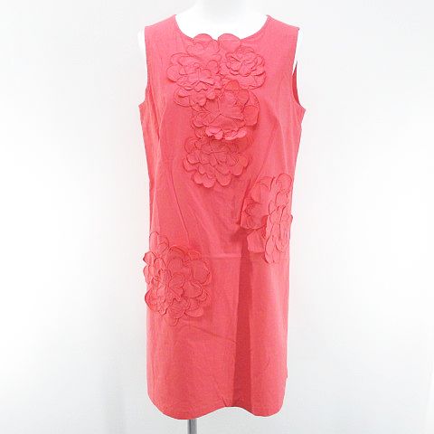 ポールカ PAULE KA 花柄 フラワー ノースリーブ 膝上 ミニ フレア  