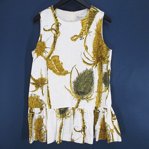 レッド ヴァレンティノ RED VALENTINO 麻 リネン ノースリーブ ミニ  