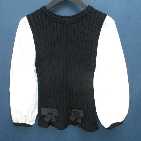 Ｍ'S GRACY チュール付きリボン配色ニット❋フォロワー割で12,000円 M'S GRACY チュール付きリボン配色ニット❋フォロワー割で12,