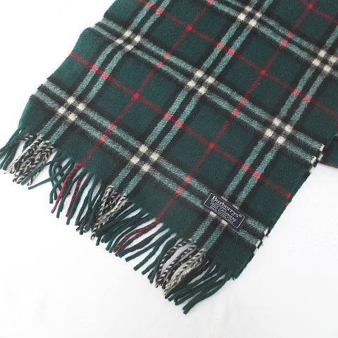 Burberry カシミアマフラー グリーン バーバリー カシミア マフラー グリーン（緑）系 Burberry(バーバリー