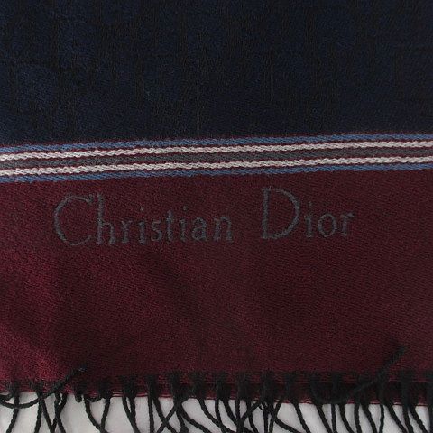 クリスチャンディオール カシミヤウール ロゴ刺繍 フリンジマフラー 赤×紺 楽天市場】【美品】CHRISTIAN DIOR クリスチャン ディオール