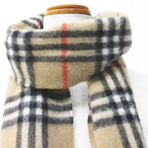 Burberry バーバリー　マフラー　カシミヤ　チェック　ブラウン BURBERRY バーバリー マフラー チェック カシミアスカーフ