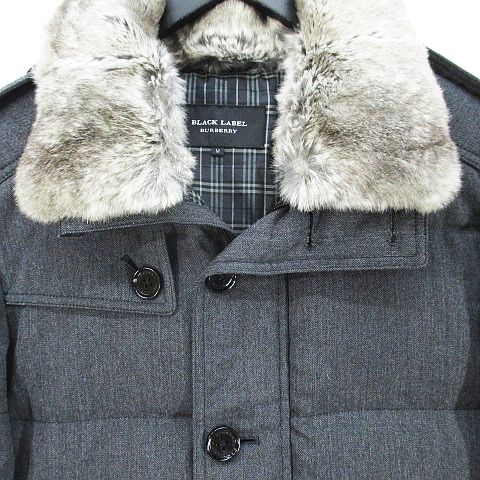 Burberry Black Label ロングダウンコート M グレー