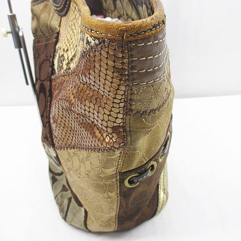 コーチ COACH 12899 パッチワーク ブリーカー トートバッグ ラメ