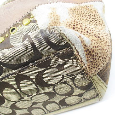 コーチ COACH 12899 パッチワーク ブリーカー トートバッグ ラメ