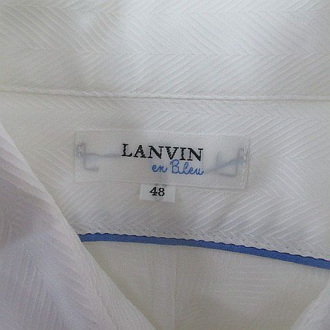 日本製LANVIN en Bleu(ランバンオンブルー)長袖シャツ48