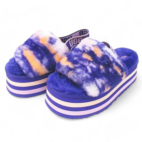 UGG パープルファーサンダル UGG サンダル ファー レディース 厚底 おしゃれ 靴 軽い 韓国